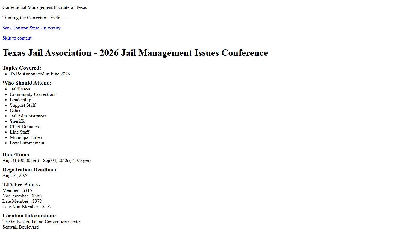 Correctional Management Institute of Texas